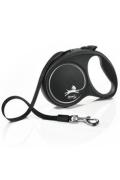 Vod&iacute;tko FLEXI Black Design S p&aacute;sek 5m/15kg stř&iacute;brn&aacute;