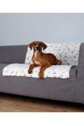 Deka pro psy LINGO kosti,tlapky 100x75cm b&iacute;l&aacute;/b&eacute;žov&aacute;TR