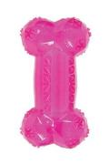 Hračka pes BONE TPR POP kost 14cm růžov&aacute; Zolux