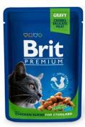 Brit Premium Cat kapsa Chicken Slices for Steril 100g