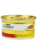 Gourmet Gold konz. kočka pa&scaron;t. du&scaron;.hov.a kuře 85g