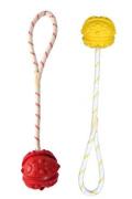 Hračka pes M&iacute;č plovouc&iacute; na &scaron;ňůrce 7cm/35cm TR