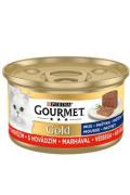 Gourmet Gold konz. kočka pa&scaron;t. jemn&aacute; s hověz&iacute;m 85g