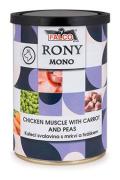 FALCO RONY DOG MONO kuřec&iacute; sval.s mrkv&iacute; a hr&aacute;&scaron;kem 400g